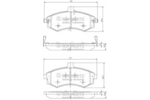Nipparts Σετ τακάκια, Δισκόφρενα - J3600535