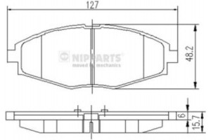 Nipparts Σετ τακάκια, Δισκόφρενα - J3600909
