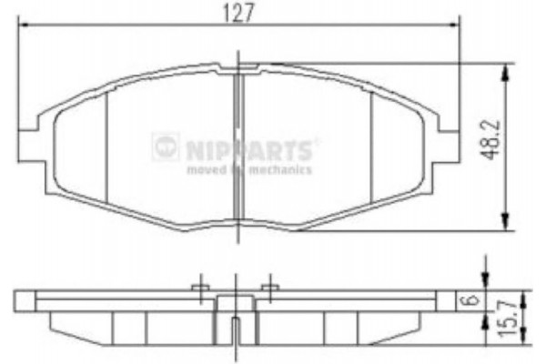 Nipparts Σετ τακάκια, Δισκόφρενα - J3600909