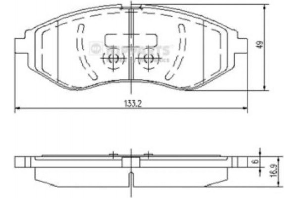 Nipparts Σετ τακάκια, Δισκόφρενα - J3600911
