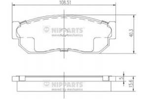 Nipparts Σετ τακάκια, Δισκόφρενα - J3601001