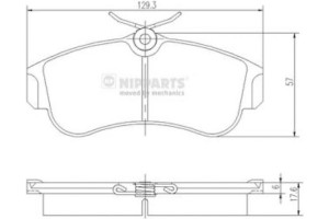 Nipparts Σετ τακάκια, Δισκόφρενα - J3601051