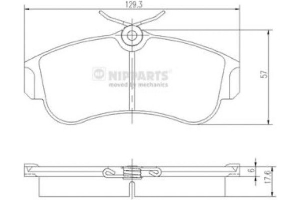 Nipparts Σετ τακάκια, Δισκόφρενα - J3601051 Nipparts Σετ τακάκια, Δισκόφρενα - J3601051