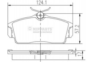 Nipparts Σετ τακάκια, Δισκόφρενα - J3601068