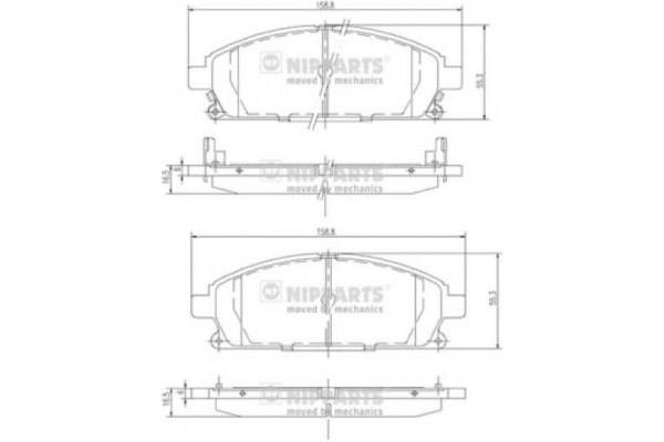 Nipparts Σετ τακάκια, Δισκόφρενα - J3601071 Nipparts Σετ τακάκια, Δισκόφρενα - J3601071