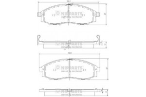 Nipparts Σετ τακάκια, Δισκόφρενα - J3601088