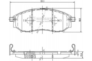 Nipparts Σετ τακάκια, Δισκόφρενα - J3601094