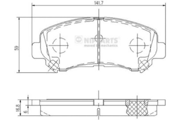 Nipparts Σετ τακάκια, Δισκόφρενα - J3601096 Nipparts Σετ τακάκια, Δισκόφρενα - J3601096