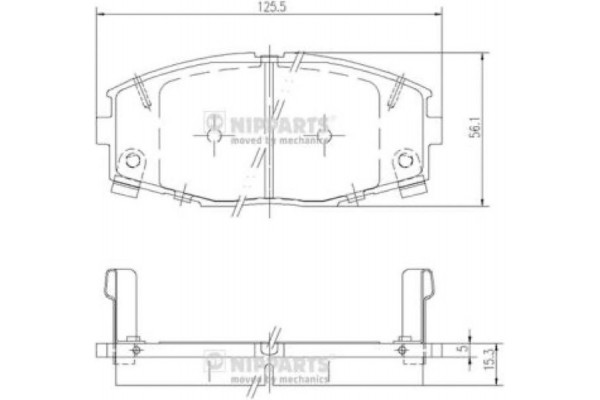 Nipparts Σετ τακάκια, Δισκόφρενα - J3602045 Nipparts Σετ τακάκια, Δισκόφρενα - J3602045