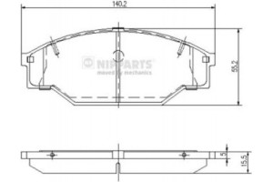 Nipparts Σετ τακάκια, Δισκόφρενα - J3602047