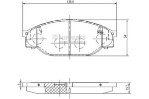 Nipparts Σετ τακάκια, Δισκόφρενα - J3602053