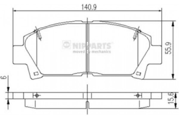 Nipparts Σετ τακάκια, Δισκόφρενα - J3602063 Nipparts Σετ τακάκια, Δισκόφρενα - J3602063