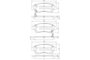 Nipparts Σετ τακάκια, Δισκόφρενα - J3602064