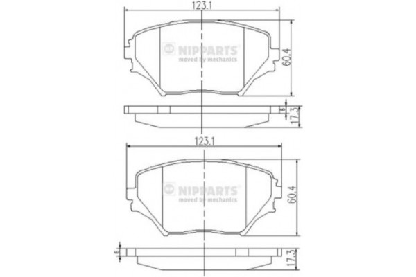 Nipparts Σετ τακάκια, Δισκόφρενα - J3602095 Nipparts Σετ τακάκια, Δισκόφρενα - J3602095