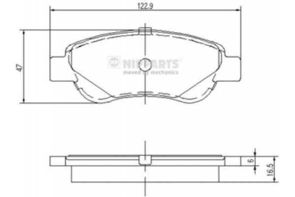Nipparts Σετ τακάκια, Δισκόφρενα - J3602122 Nipparts Σετ τακάκια, Δισκόφρενα - J3602122
