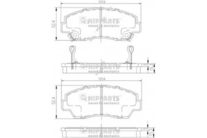 Nipparts Σετ τακάκια, Δισκόφρενα - J3603034