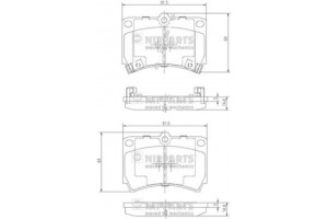 Nipparts Σετ τακάκια, Δισκόφρενα - J3603036
