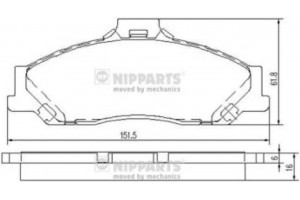 Nipparts Σετ τακάκια, Δισκόφρενα - J3603053