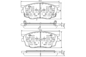 Nipparts Σετ τακάκια, Δισκόφρενα - J3603055