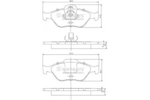 Nipparts Σετ τακάκια, Δισκόφρενα - J3603065