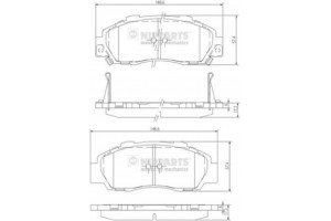 Nipparts Σετ τακάκια, Δισκόφρενα - J3604032