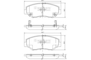 Nipparts Σετ τακάκια, Δισκόφρενα - J3604061
