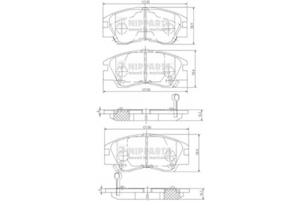 Nipparts Σετ τακάκια, Δισκόφρενα - J3605027 Nipparts Σετ τακάκια, Δισκόφρενα - J3605027