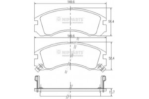 Nipparts Σετ τακάκια, Δισκόφρενα - J3605031