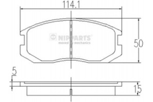 Nipparts Σετ τακάκια, Δισκόφρενα - J3605032
