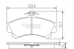 Nipparts Σετ τακάκια, Δισκόφρενα - J3605036