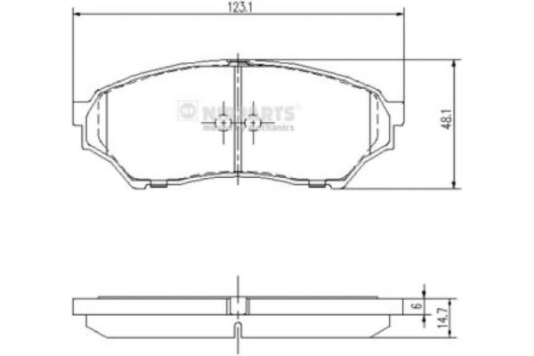 Nipparts Σετ τακάκια, Δισκόφρενα - J3605040