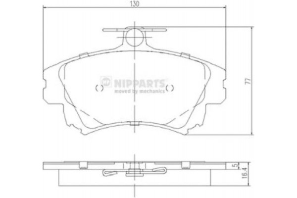 Nipparts Σετ τακάκια, Δισκόφρενα - J3605042