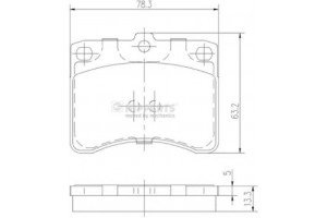 Nipparts Σετ τακάκια, Δισκόφρενα - J3606005