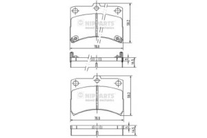 Nipparts Σετ τακάκια, Δισκόφρενα - J3606020