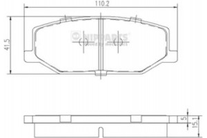 Nipparts Σετ τακάκια, Δισκόφρενα - J3608003