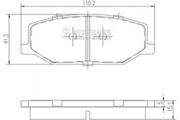 Nipparts Σετ τακάκια, Δισκόφρενα - J3608003