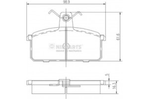 Nipparts Σετ τακάκια, Δισκόφρενα - J3608008
