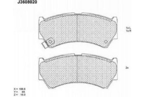 Nipparts Σετ τακάκια, Δισκόφρενα - J3608020