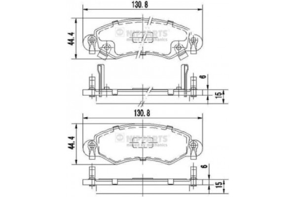 Nipparts Σετ τακάκια, Δισκόφρενα - J3608025 Nipparts Σετ τακάκια, Δισκόφρενα - J3608025