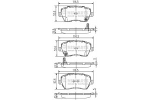 Nipparts Σετ τακάκια, Δισκόφρενα - J3608026