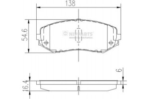 Nipparts Σετ τακάκια, Δισκόφρενα - J3608029