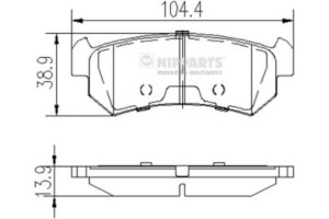 Nipparts Σετ τακάκια, Δισκόφρενα - J3610903
