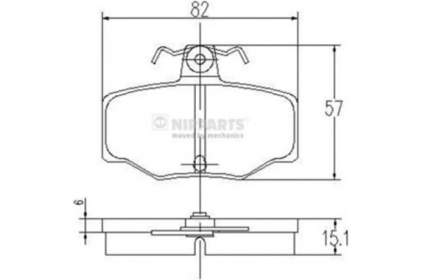 Nipparts Σετ τακάκια, Δισκόφρενα - J3611031 Nipparts Σετ τακάκια, Δισκόφρενα - J3611031