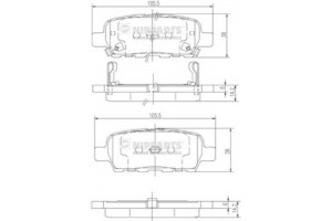Nipparts Σετ τακάκια, Δισκόφρενα - J3611044