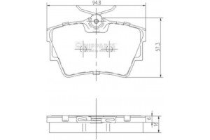 Nipparts Σετ τακάκια, Δισκόφρενα - J3611047