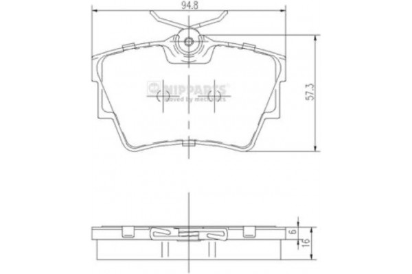 Nipparts Σετ τακάκια, Δισκόφρενα - J3611047