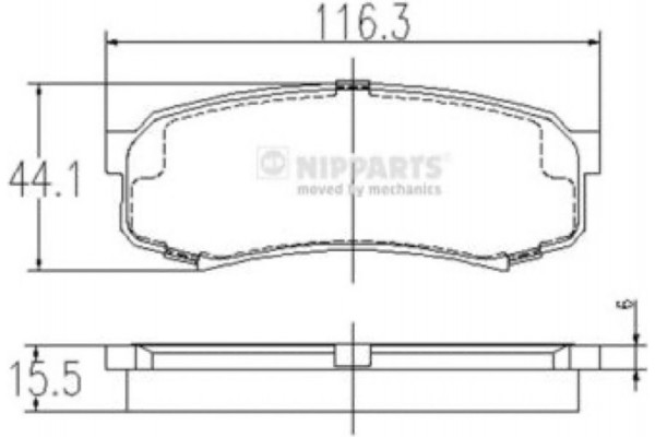 Nipparts Σετ τακάκια, Δισκόφρενα - J3612010 Nipparts Σετ τακάκια, Δισκόφρενα - J3612010