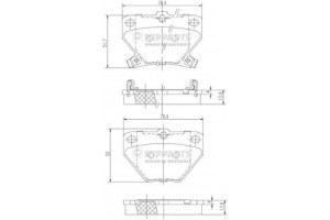 Nipparts Σετ τακάκια, Δισκόφρενα - J3612018