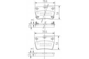 Nipparts Σετ τακάκια, Δισκόφρενα - J3612020