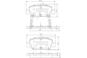 Nipparts Σετ τακάκια, Δισκόφρενα - J3612033